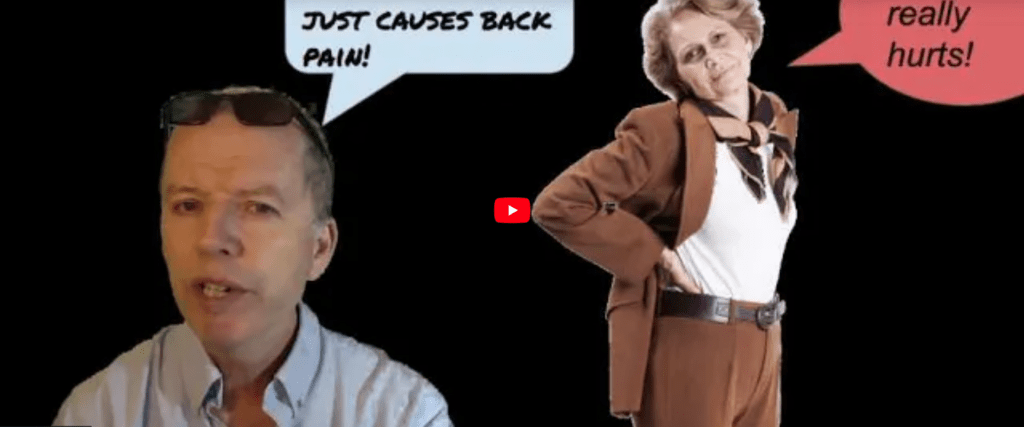 An older lady with back pain